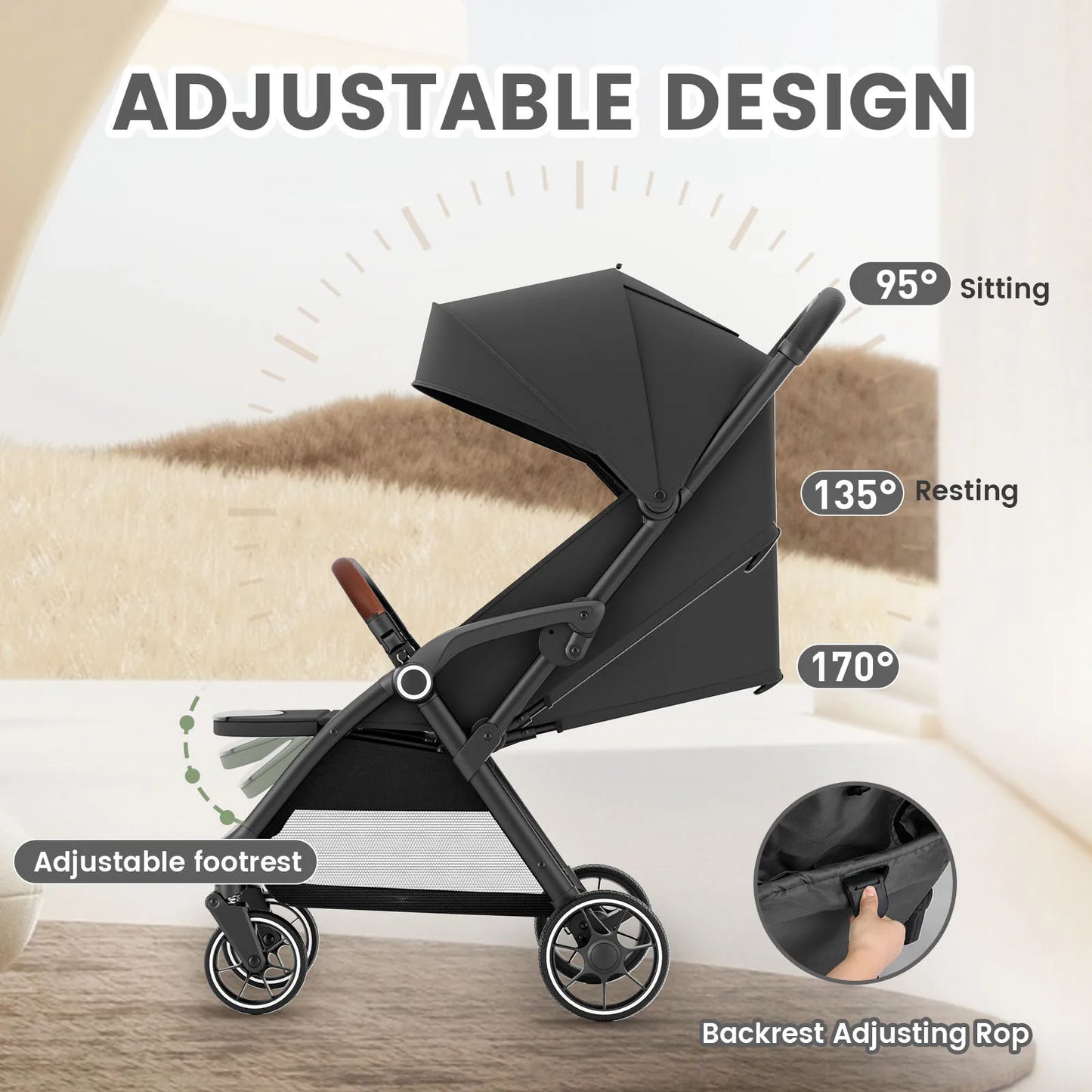 Lux Ride – Foldable Stroller Seat