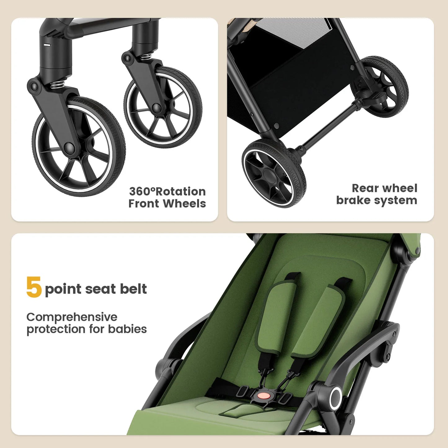Glide 360 – Compact Travel Stroller